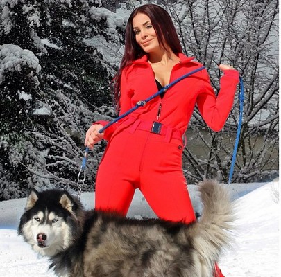 Dominique Hourani Poses on the Snow